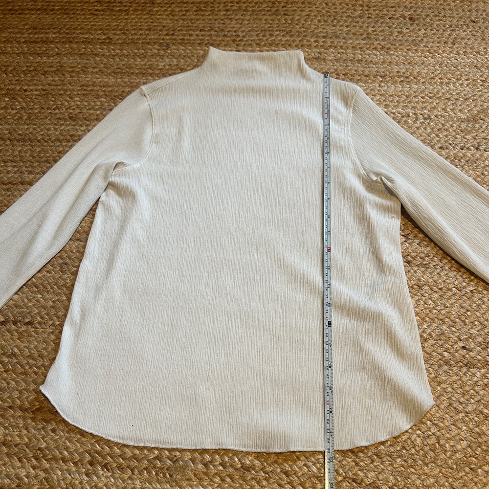 ZARA Mock Neck Ribbed Top - Picture 8 of 9